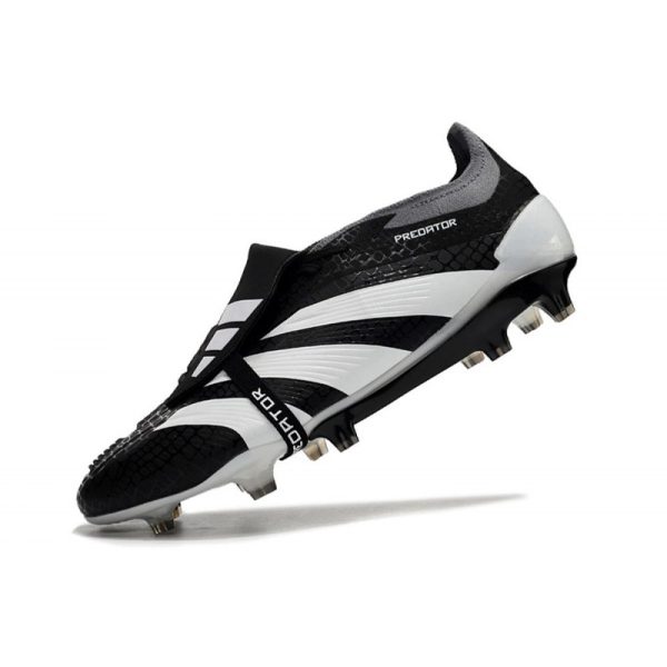 Crampons adidas Predator Elite Tongue FG Noir Blanc