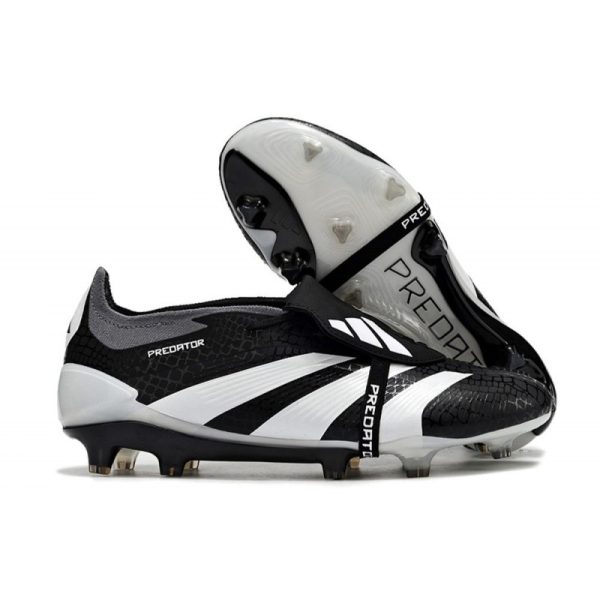 Crampons adidas Predator Elite Tongue FG Noir Blanc