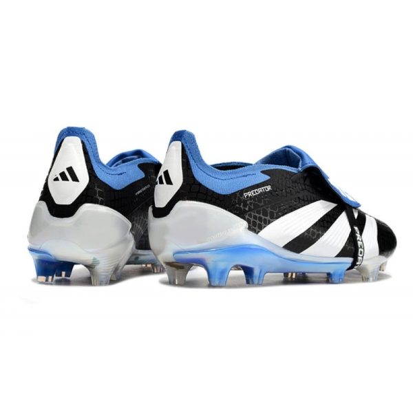 Crampons adidas Predator Elite Tongue FG Noir Blanc Bleu