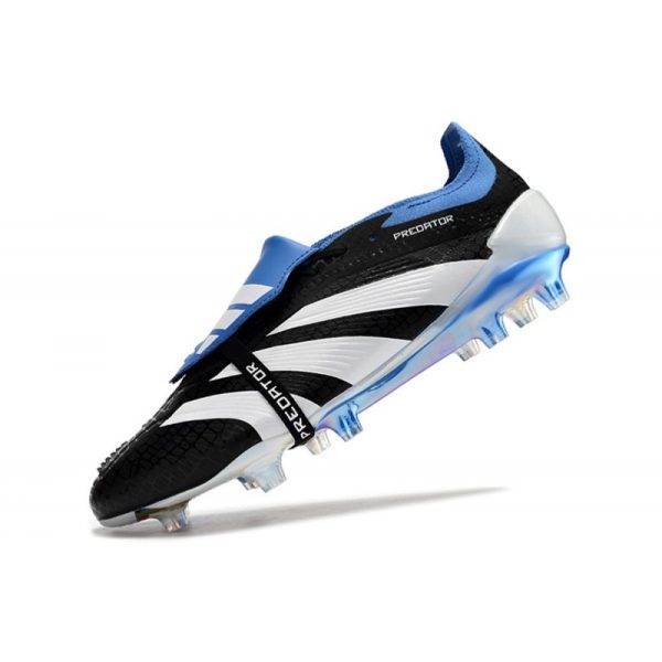 Crampons adidas Predator Elite Tongue FG Noir Blanc Bleu