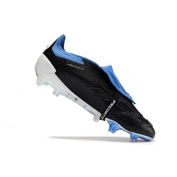 Crampons adidas Predator Elite Tongue FG Noir Blanc Bleu