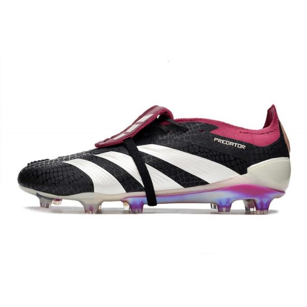 Crampons adidas Predator Elite Tongue FG Noir Blanc Violet