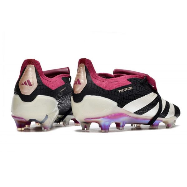 Crampons adidas Predator Elite Tongue FG Noir Blanc Violet
