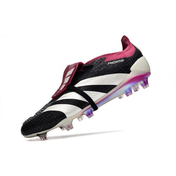 Crampons adidas Predator Elite Tongue FG Noir Blanc Violet
