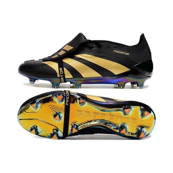 Crampons adidas Predator Elite Tongue FG Noir Or