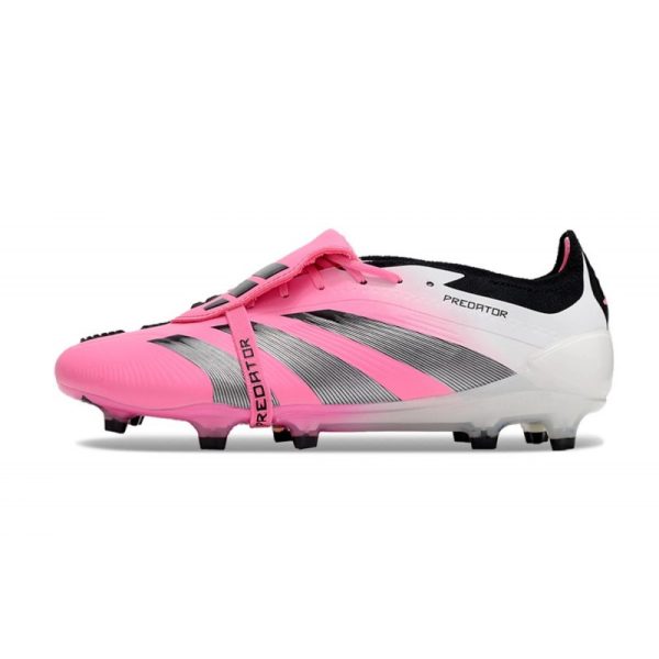 Crampons adidas Predator Elite Tongue FG Rose Blanc Noir