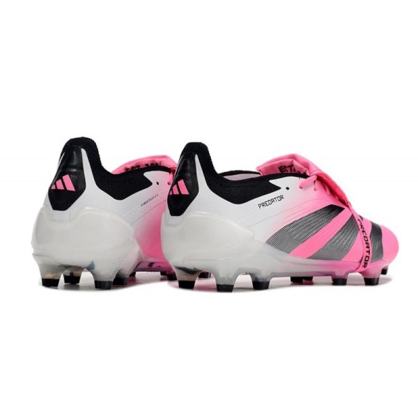 Crampons adidas Predator Elite Tongue FG Rose Blanc Noir