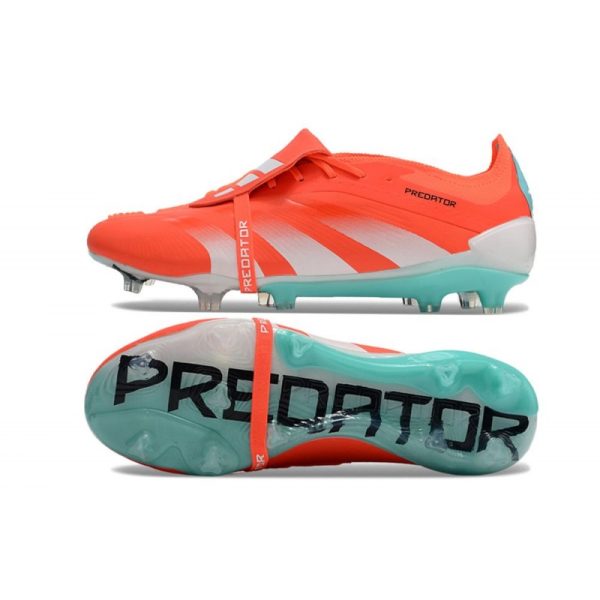 Crampons adidas Predator Elite Tongue FG Rouge Blanc Bleu