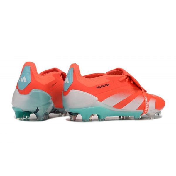 Crampons adidas Predator Elite Tongue FG Rouge Blanc Bleu