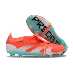 Chaussures de foot adidas Predator Elite Tongue FG Rouge Blanc Bleu
