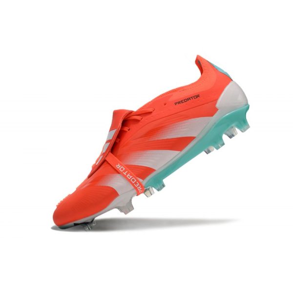 Crampons adidas Predator Elite Tongue FG Rouge Blanc Bleu