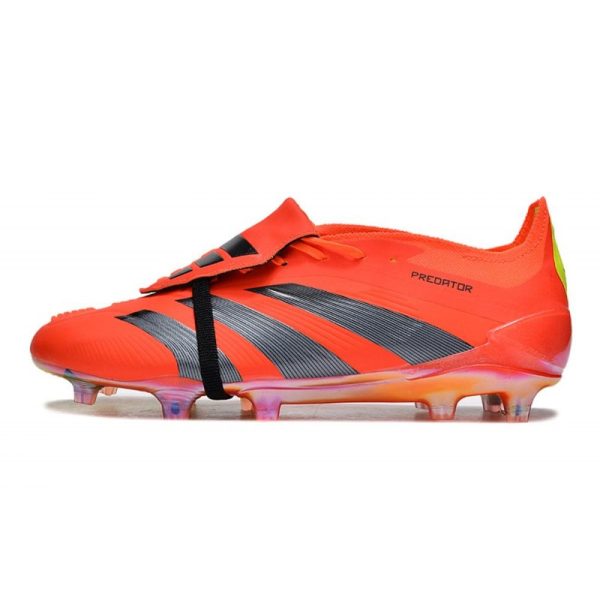 Crampons adidas Predator Elite Tongue FG Rouge Noir Jaune