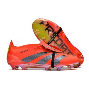 Crampons adidas Predator Elite Tongue FG Rouge Noir Jaune