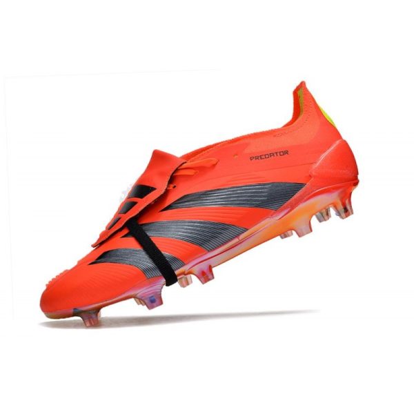 Crampons adidas Predator Elite Tongue FG Rouge Noir Jaune