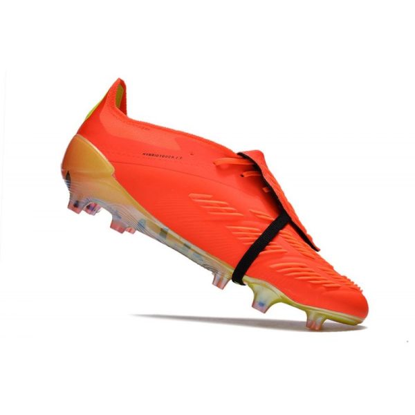 Crampons adidas Predator Elite Tongue FG Rouge Noir Jaune