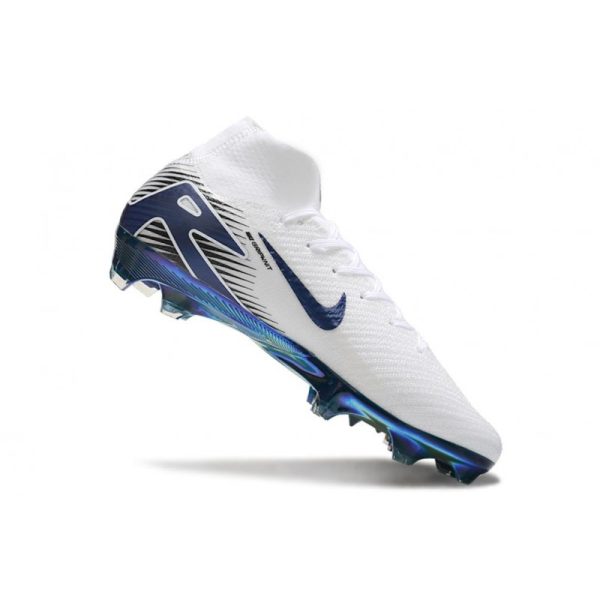Nike Air Zoom Mercurial Superfly 10 Elite FG Blanc Bleu
