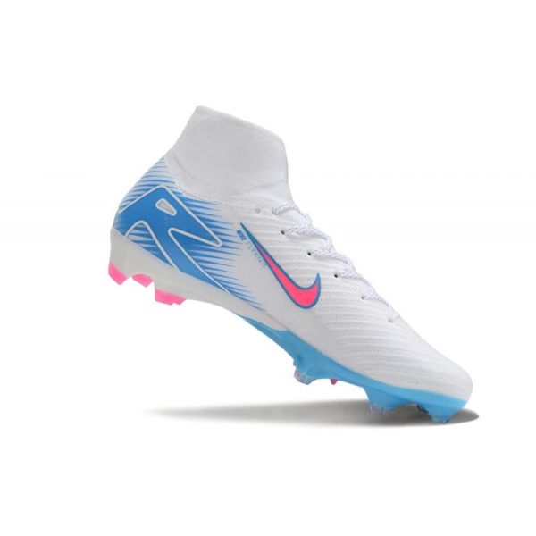 Nike Air Zoom Mercurial Superfly 10 Elite FG Blanc Bleu Rose