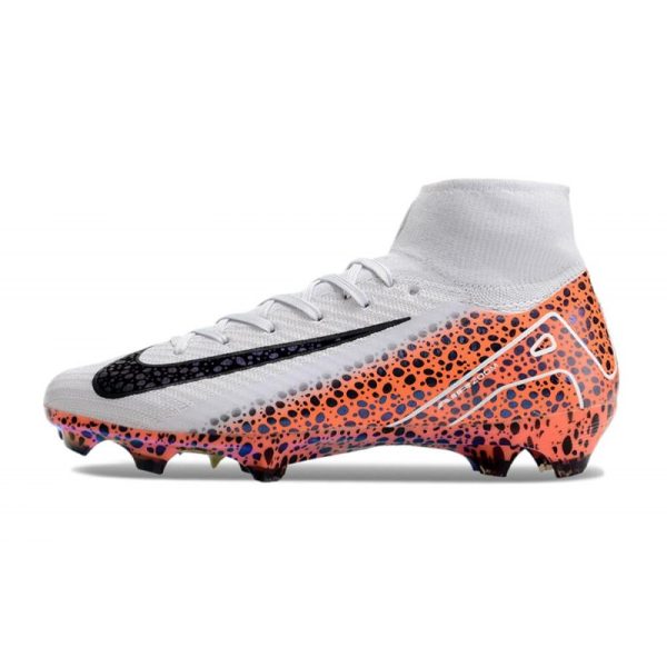Nike Air Zoom Mercurial Superfly 10 Elite FG Blanc Noir Orange