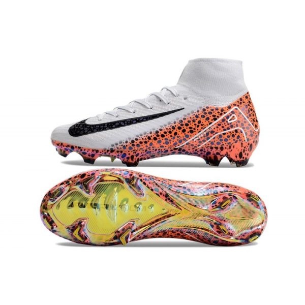 Nike Air Zoom Mercurial Superfly 10 Elite FG Blanc Noir Orange