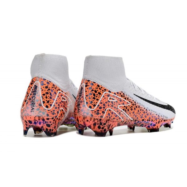 Nike Air Zoom Mercurial Superfly 10 Elite FG Blanc Noir Orange
