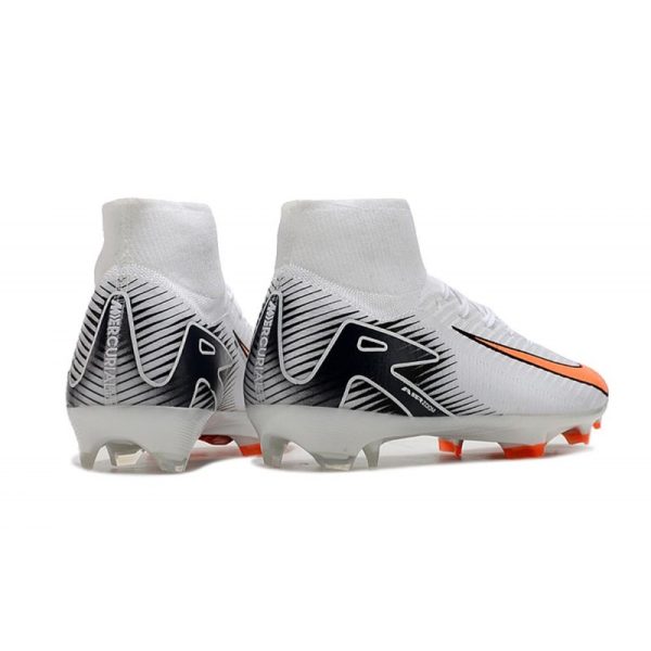 Nike Air Zoom Mercurial Superfly 10 Elite FG Blanc Orange Noir