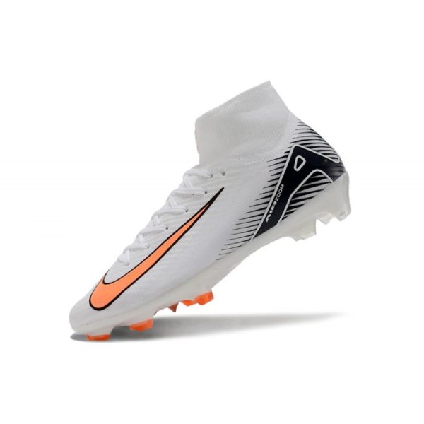 Nike Air Zoom Mercurial Superfly 10 Elite FG Blanc Orange Noir