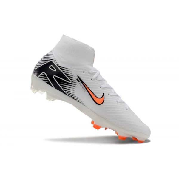 Nike Air Zoom Mercurial Superfly 10 Elite FG Blanc Orange Noir