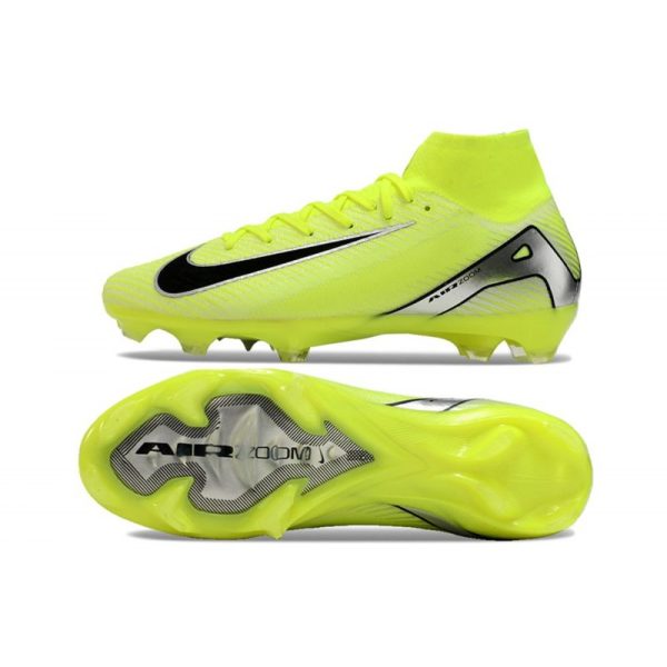 Nike Air Zoom Mercurial Superfly 10 Elite FG Volt Argent Noir