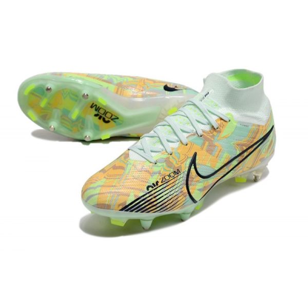 Nike Air Zoom Mercurial Superfly 9 Elite SG-Pro Bonded - Vert Bleu Orange