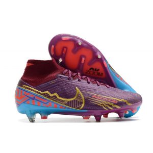 Nike Air Zoom Mercurial Superfly 9 Elite SG-Pro KM Foncé Betterave Mtlc Vivid Or