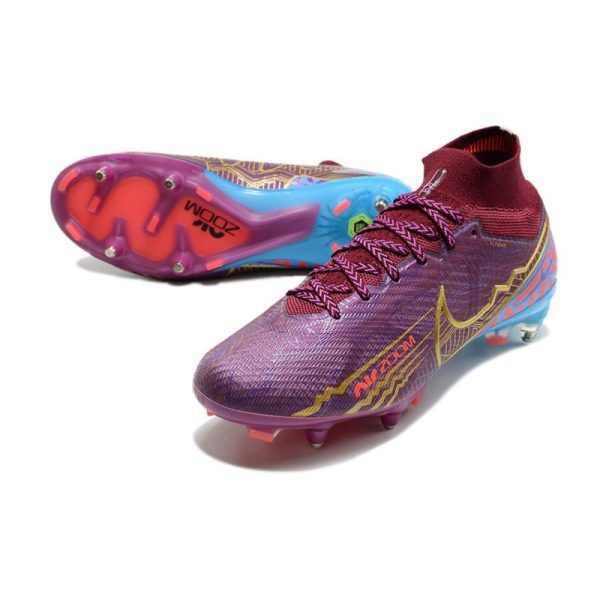 Nike Air Zoom Mercurial Superfly 9 Elite SG-Pro KM Foncé Betterave Mtlc Vivid Or