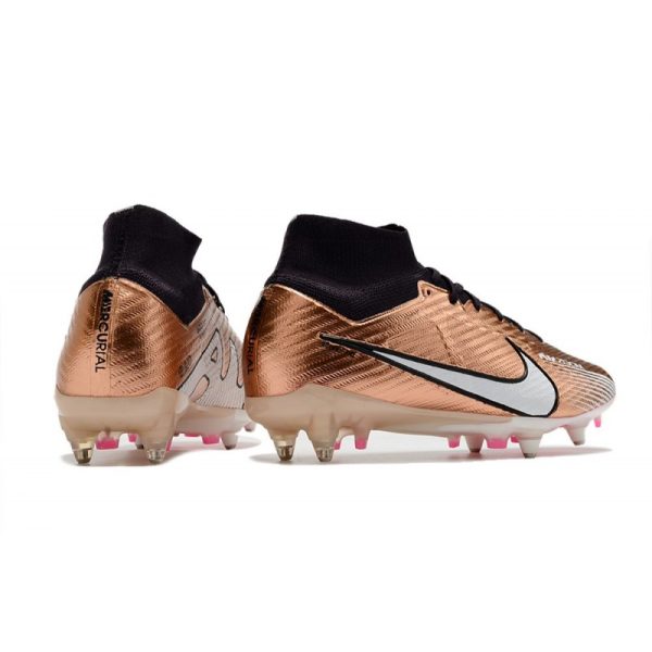 Nike Air Zoom Mercurial Superfly 9 Elite SG-Pro Or Blanc