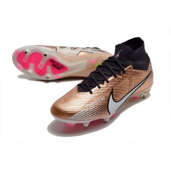 Nike Air Zoom Mercurial Superfly 9 Elite SG-Pro Or Blanc