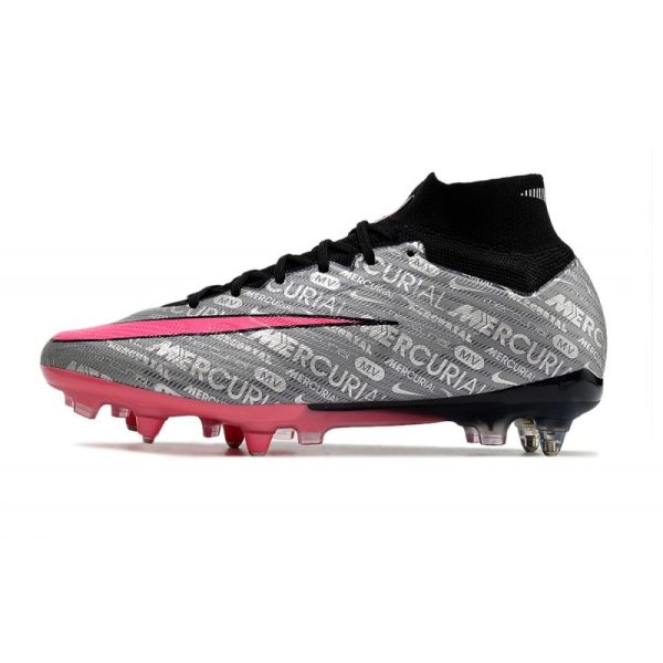 Nike Air Zoom Mercurial Superfly 9 Elite SG-Pro XXV Argent Métallique Hyper Rose Noir