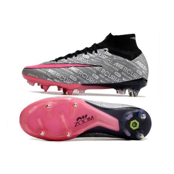Nike Air Zoom Mercurial Superfly 9 Elite SG-Pro XXV Argent Métallique Hyper Rose Noir