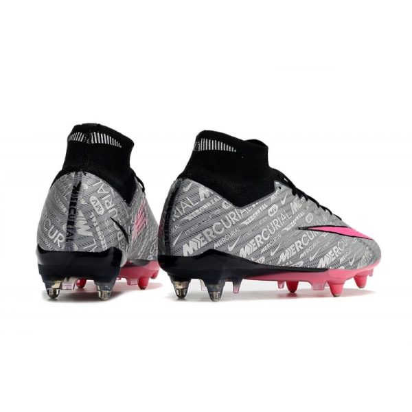 Nike Air Zoom Mercurial Superfly 9 Elite SG-Pro XXV Argent Métallique Hyper Rose Noir