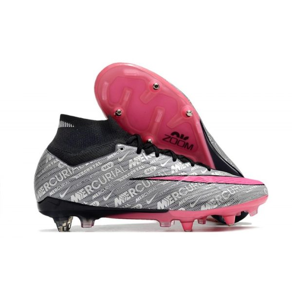 Nike Air Zoom Mercurial Superfly 9 Elite SG-Pro XXV Argent Métallique Hyper Rose Noir