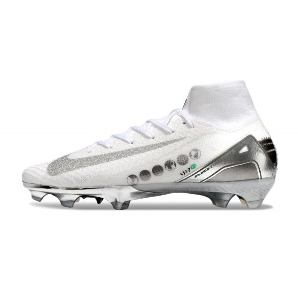 Nike Air Zoom Mercurial Superfly X Elite FG Blanc Argent