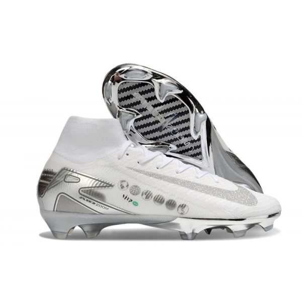 Nike Air Zoom Mercurial Superfly X Elite FG Blanc Argent
