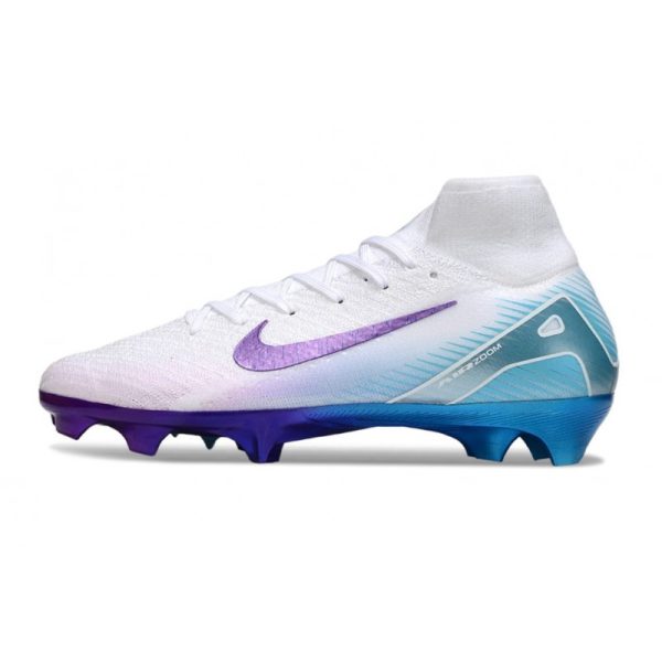 Nike Air Zoom Mercurial Superfly X Elite FG Blanc Bleu Violet