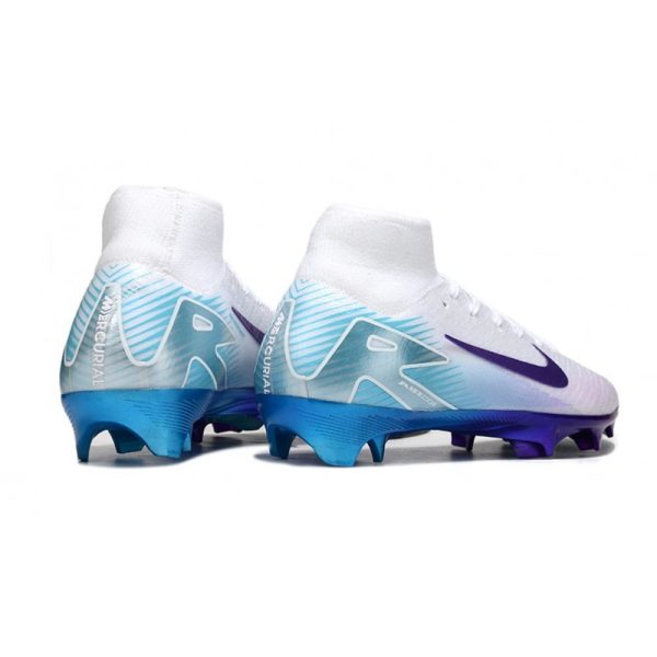 Nike Air Zoom Mercurial Superfly X Elite FG Blanc Bleu Violet