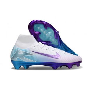 Nike Air Zoom Mercurial Superfly X Elite FG Blanc Bleu Violet