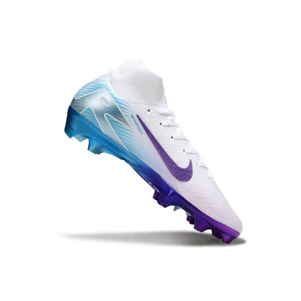 Nike Air Zoom Mercurial Superfly X Elite FG Blanc Bleu Violet