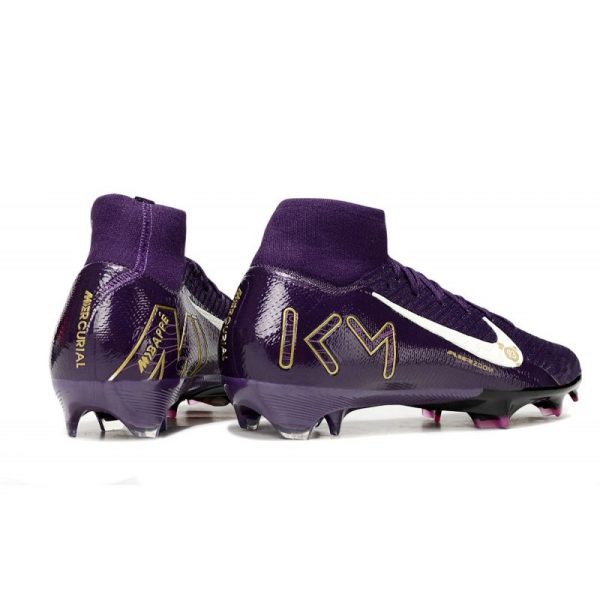 Nike Air Zoom Mercurial Superfly X Elite FG X MBAPPÉ Violet Grandiose Ivoire Pâle