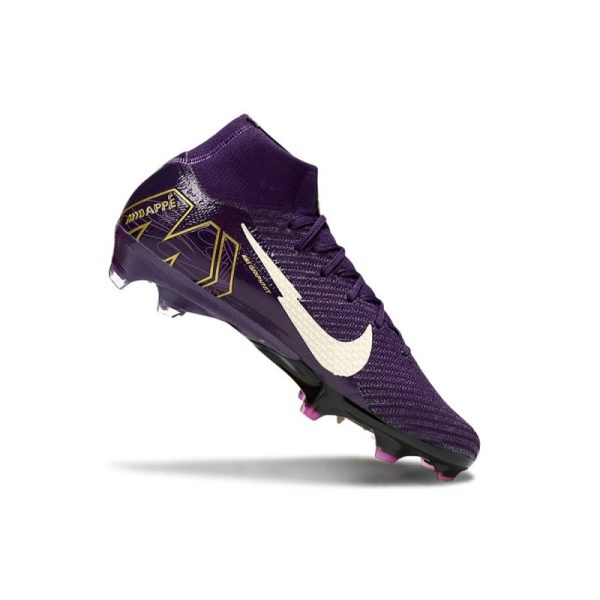 Nike Air Zoom Mercurial Superfly X Elite FG X MBAPPÉ Violet Grandiose Ivoire Pâle