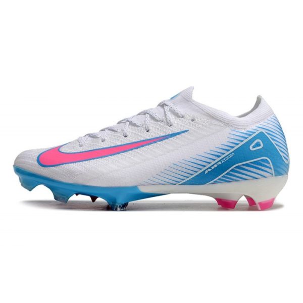 Nike Air Zoom Mercurial Vapor XVI Elite FG Blanc Bleu Rose