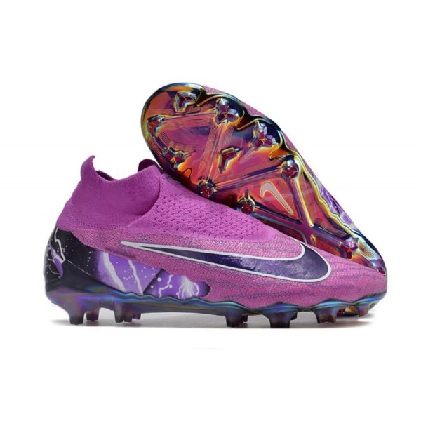 Nike Chaussure Phantom GX Elite DF FG Violet Noir