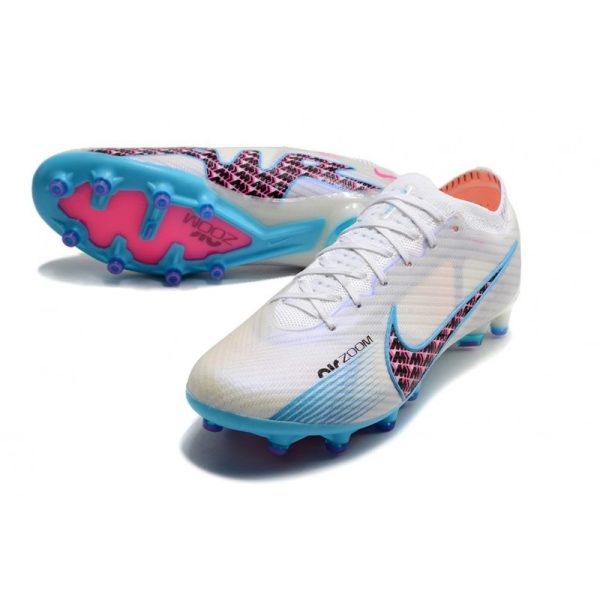 Nike Mercurial Vapor 15 Elite AG Crampon Blanc Bleu Baltique Rose Indigo Brume