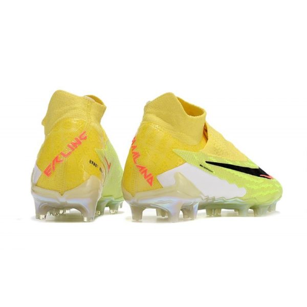 Nike Phantom GX Elite DF FG Crampons Jaune Vert Noir