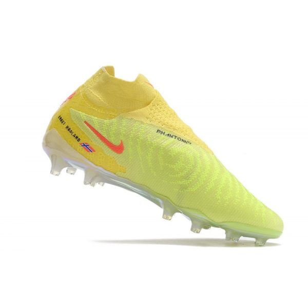 Nike Phantom GX Elite DF FG Crampons Jaune Vert Noir